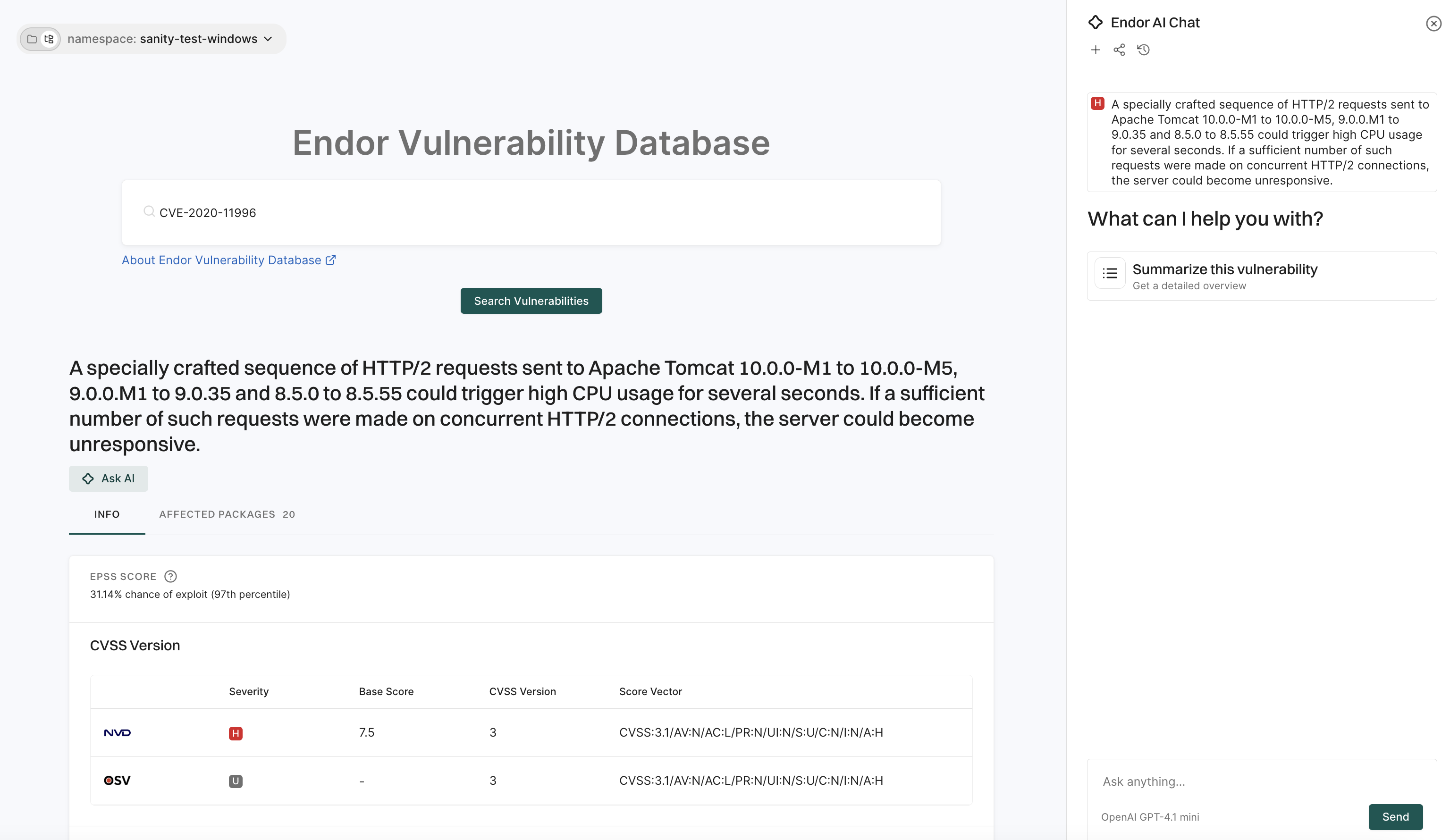 vulnerability database
