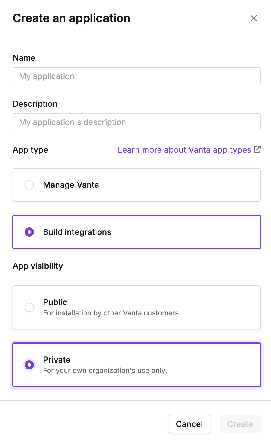 Create Vanta Integration