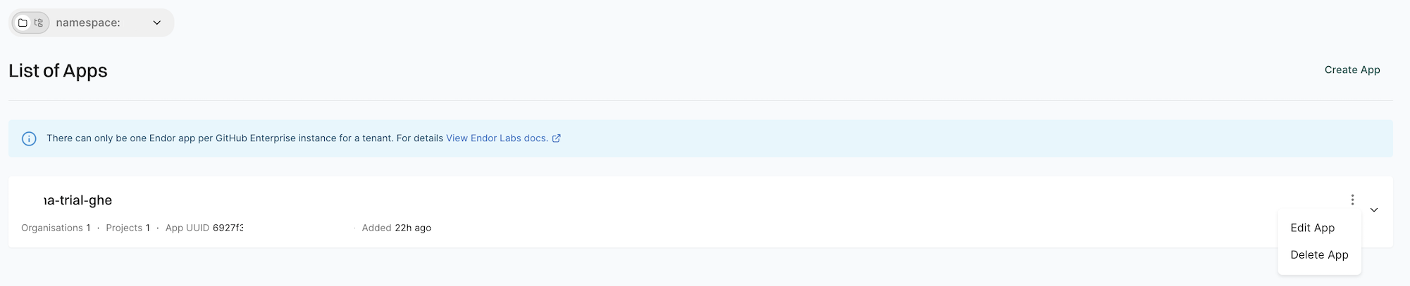 Manage GitHub Enterprise App